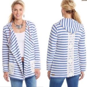 Matilda Jane• striped Midway hooded cardigan